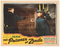 3e722 PRISONER OF ZENDA LC R45 Ronald Colman holds candles as C. Aubrey Smith points gun at cell!
