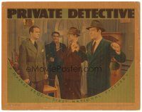 3e725 PRIVATE DETECTIVE LC '39 Dick Foran & cop Maxie Rosenbloom hold Rich & Conway at gunpoint!