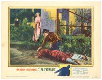 3e728 PROWLER LC #6 '51 Joseph Losey, Evelyn Keyes shocked at Van Heflin with dead body!