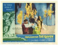 3e739 RAVEN LC #4 '63 Vincent Price holds Olive Sturgess as raven attacks Jack Nicholson!