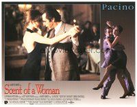 3e772 SCENT OF A WOMAN LC '92 great close up of blind Al Pacino dancing with sexy Gabrielle Anwar!