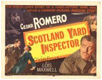 3e103 SCOTLAND YARD INSPECTOR TC '52 Cesar Romero solved a London murder - American style!