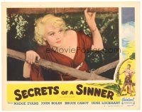 3e806 SINNERS IN PARADISE LC #7 R51 James Whale, c/u of sexy Marion Martin, Secrets of a Sinner!