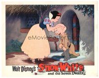 3e814 SNOW WHITE & THE SEVEN DWARFS LC R67 Disney, Snow White leaning over to kiss Dopey!
