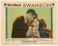 3e815 SOCIETY SCANDAL LC '24 Rod La Rocque advances on pretty Gloria Swanson, who is married!