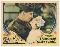 3e816 SOLDIER'S PLAYTHING LC '30 Michael Curtiz, romantic c/u of Ben Lyon & pretty Lotti Loder!