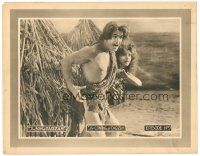 3e823 SON OF TARZAN chapter 9 LC '20 Kamuela Searle as Korak holding Martan & giving Tarzan yell!