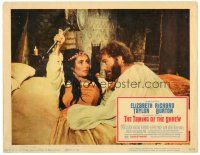 3e859 TAMING OF THE SHREW LC '67 Richard Burton tries to take pan from Elizabeth Taylor!