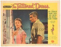 3e861 TATTERED DRESS LC #5 '57 close up of Jeff Chandler with beautiful Jeanne Crain!