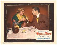 3e863 TEA FOR TWO LC #2 '50 great close up of Doris Day & Gordon MacRae smiling & toasting!