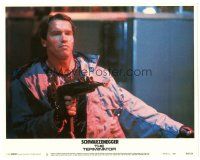 3e871 TERMINATOR LC #2 '84 super close up of most classic cyborg Arnold Schwarzenegger with gun!