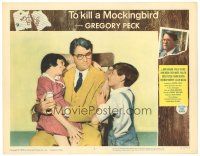 3e900 TO KILL A MOCKINGBIRD LC #2 '63 best close up of Gregory Peck as Atticus with Jem & Scout!