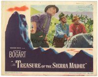3e003 TREASURE OF THE SIERRA MADRE LC #5 '48 Humphrey Bogart between Tim Holt & Huston by rock!