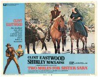 3e921 TWO MULES FOR SISTER SARA LC #1 '70 c/u of Clint Eastwood on horse with nun Shirley MacLaine