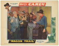 3e948 WAGON TRAIL LC '35 close up of cowboy Harry Carey holding several men at gunpoint!