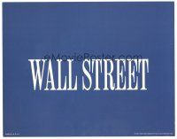 3e134 WALL STREET TC '87 Oliver Stone's New York City stock broker movie, every dream has a price!