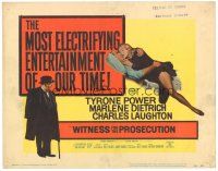 3e139 WITNESS FOR THE PROSECUTION TC '58 Billy Wilder, Charles Laughton, Marlene Dietrich, Power