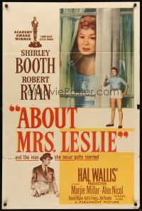 3g015 ABOUT MRS. LESLIE 1sh '54 Shirley Booth, Robert Ryan, the man she never quite married!