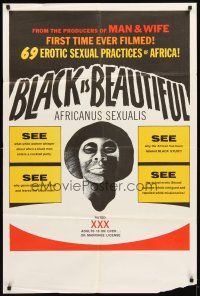 3g021 AFRICANUS SEXUALIS 1sh '70 Black Stud, erotic sexual practices of Africa!