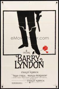 3g055 BARRY LYNDON 1sh '75 Stanley Kubrick, Ryan O'Neal, historical romantic war melodrama!