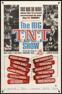 3g077 BIG T.N.T. SHOW 1sh '66 all-star rock & roll, traditional blues, country western & rock!