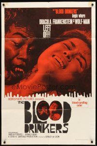 3g097 BLOOD DRINKERS 1sh '66 wild Filipino vampire horror begins where the classics leave off!