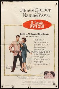3g144 CASH MCCALL 1sh '60 James Garner, Natalie Wood, big bright romantic delight!