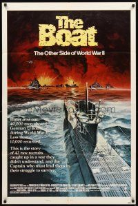 3g185 DAS BOOT style B int'l 1sh '82 The Boat, Wolfgang Petersen, WW II, Meyer submarine art!