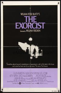 3g230 EXORCIST 1sh '74 William Friedkin, Max Von Sydow, horror classic from William Peter Blatty!