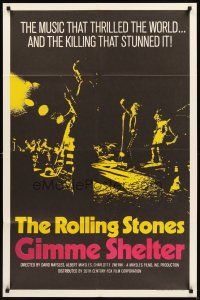 3g279 GIMME SHELTER int'l 1sh '71 Rolling Stones, out of control rock & roll concert!