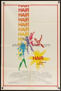 3g300 HAIR 1sh '79 Milos Forman, Treat Williams, musical, let the sun shine in!