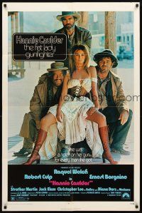 3g305 HANNIE CAULDER 1sh '72 sexiest cowgirl Raquel Welch, Jack Elam, Robert Culp, Ernest Borgnine