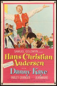 3g306 HANS CHRISTIAN ANDERSEN style A 1sh '53 art of Danny Kaye w/story characters!