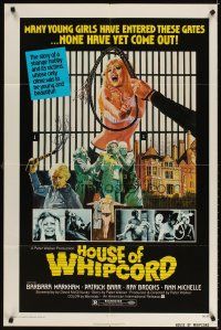 3g349 HOUSE OF WHIPCORD 1sh '74 sexy art of many young girls who go in, but never come out!