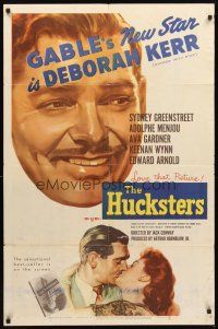 3g357 HUCKSTERS 1sh '47 Clark Gable, Ava Gardner, Deborah Kerr, Sydney Greenstreet