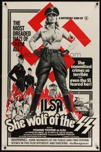 3g370 ILSA SHE WOLF OF THE SS 1sh '74 Dyanne Thorne as Nazi, even the SS feared her