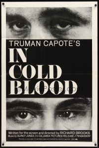 3g371 IN COLD BLOOD 1sh '68 Richard Brooks directed, Robert Blake, from Truman Capote novel!
