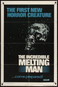 3g374 INCREDIBLE MELTING MAN 1sh '77 AIP, gruesome image of the first new horror creature!