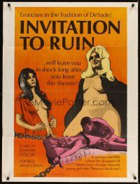 3g382 INVITATION TO RUIN 1sh '68 x-rated eroticism in the tradition of DeSade!