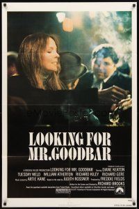 3g459 LOOKING FOR MR. GOODBAR 1sh '77 close up of Diane Keaton, directed by Richard Brooks!