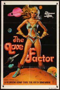 3g468 LOVE FACTOR 1sh '75 bedroom romp thru the fifth dimension, sexcitement in time & space!