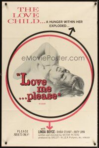 3g474 LOVE ME PLEASE 1sh '69 The Love Child, Linda Boyce, the hunger within exploded!