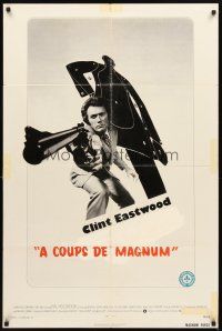 3g498 MAGNUM FORCE 1sh '73 Clint Eastwood is Dirty Harry pointing his huge gun!
