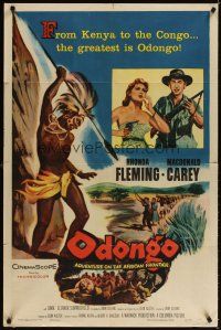 3g584 ODONGO 1sh '56 Rhonda Fleming in an African adventure sweeping from Kenya to Congo!