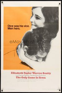 3g600 ONLY GAME IN TOWN int'l 1sh '69 Elizabeth Taylor & Warren Beatty are in love in Las Vegas!