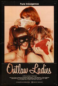 3g610 OUTLAW LADIES 1sh '81 great image of three sexy dominatrixes using panties as masks, x-rated