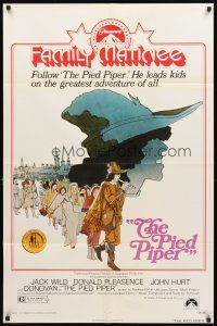 3g627 PIED PIPER 1sh R74 directed by Jacques Demy, cool art of Donovan playing guitar!