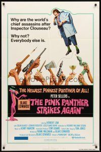 3g630 PINK PANTHER STRIKES AGAIN style B 1sh '76 wacky Peter Sellers is Inspector Clouseau!