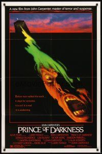 3g649 PRINCE OF DARKNESS 1sh '87 John Carpenter, it is evil and it is real, cool horror image!