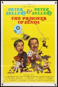 3g650 PRISONER OF ZENDA 1sh '79 Elke Sommer & wacky art of Peter Sellers in 3 roles!